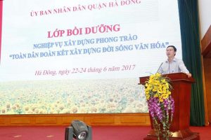 UBND quận Hà Đông tổ chức bồi dưỡng nghiệp vụ xây dựng phong trào “Toàn dân đoàn kết xây dựng đời sống văn hóa”