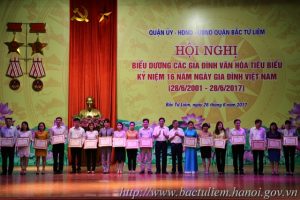 Quận Bắc Từ Liêm tổ chức Hội nghị biểu dương  các gia đình văn hóa tiêu biểu