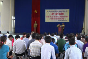 Mỹ Đức mở lớp tập huấn đào tạo cán bộ TDTT xã, thị trấn năm 2018