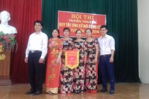 Xã Tự Nhiên (huyện Thường Tín) tổ chức Hội thi Tuyên truyền  quy tắc ứng xử nơi công cộng