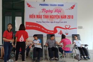 Ngày hội hiến máu tình nguyện phường Thanh Nhàn (quận Hai Bà Trưng) năm 2018