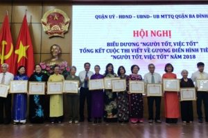 Quận Ba Đình biểu dương 93 gương điển hình tiên tiến “Người tốt, việc tốt”