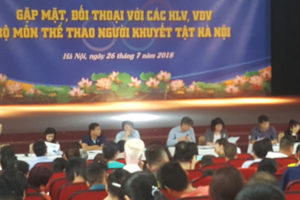 Gặp mặt, đối thoại với các HLV, VĐV bộ môn Thể thao người khuyết tật Hà Nội.