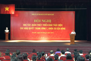 Sở VH&TT Hà Nội tổ chức học tập, quán triệt, triển khai thực hiện Nghị quyết Hội nghị TW 7 khóa XII của Đảng