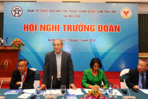 Hội nghị Trưởng đoàn Đại hội thể thao toàn quốc VIII năm 2018
