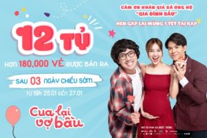 Chiếu sớm 3 ngày, ‘Cua lại vợ bầu’ thu 12 tỷ đồng bán vé