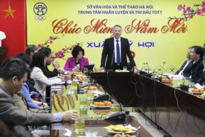 Lãnh đạo Sở thăm chúc Tết Trung tâm Huấn luyện và Thi đấu TDTT Hà Nội