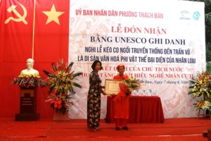 Phường Thạch Bàn tổ chức lễ đón nhận Bằng công nhận ‘Nghi lễ và trò chơi kéo co’