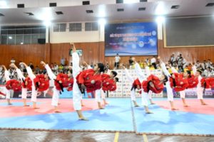Gần 600 VĐV tham giải Vô địch Taekwondo các lứa tuổi trẻ Hà Nội năm 2019