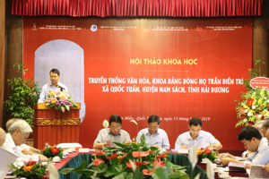 Hội thảo khoa học “Truyền thống văn hóa, khoa bảng dòng họ Trần Điền Trì xã Quốc Tuấn, Nam Sách, Hải Dương”