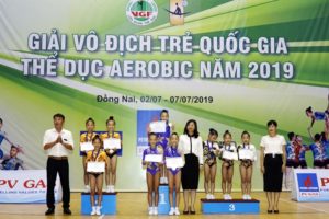 Đoàn Hà Nội đứng thứ hai tại giải Vô địch Trẻ quốc gia Thể dục Aerobic năm 2019