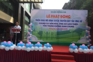 Quận Đống Đa phát động triển khai mô hình “Chung cư văn hóa, ứng xử lịch thiệp, tôn trọng không gian chung”