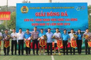 Khai mạc Giải bóng đá Cán bộ CNVCLĐ quận Nam Từ Liêm năm 2019