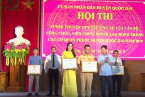 Hội thi “Tuyên truyền Quy tắc ứng xử của cán bộ, công chức, viên chức, người lao động trong các cơ quan thuộc huyện Quốc Oai năm 2019”