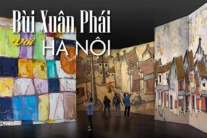 Tranh Bùi Xuân Phái được triển lãm tại Bảo tàng Hà Nội bằng công nghệ mới