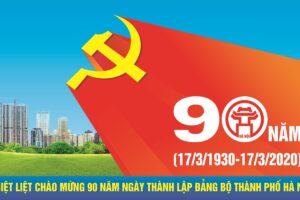 Đẩy mạnh trang trí tuyên truyền cổ động trực quan kỷ niệm 90 năm Ngày thành lập Đảng bộ Thành phố Hà Nội