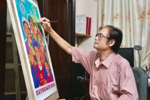 Người họa sĩ giữ trọn đam mê với tranh cổ động
