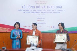 Trao giải cuộc thi sáng tác biểu trưng, biểu tượng vui SEA Games 31 và ASEAN Para Games 11