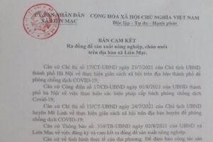 Xã Liên Mạc sáng tạo để sản suất an toàn gắn với phòng, chống dịch COVID-19
