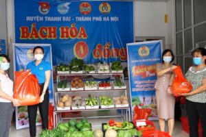 Huyện Thanh Oai  khai trương “Bách hóa 0 đồng” với tinh thần san sẻ yêu thương, vượt qua đại dịch
