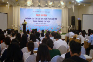 Tổ chức các hội nghị tập huấn  trong lĩnh vực thư viện