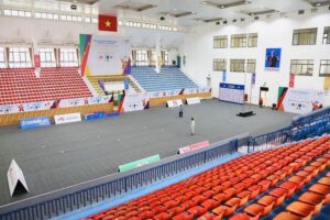 Nhà thi đấu Hà Đông khẩn trương hoàn thiện các hạng mục phục vụ SEA Games 31