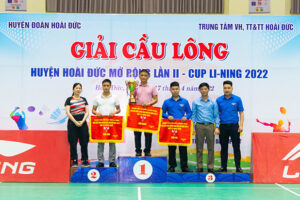 Hoài Đức tổ chức giải Cầu lông mở rộng lần thứ II Cup Li-Ning năm 2022