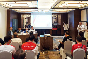 Ban Tổ chức môn Bowling SEA Games 31 tổ chức Hội nghị gặp mặt 06 đoàn tham gia thi đấu môn Bowling