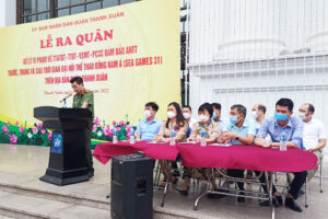 Phục vụ SEA Games 31: Quận Thanh Xuân ra quân xử lý vi phạm về trật tự an toàn giao thông, đô thị, vệ sinh môi trường