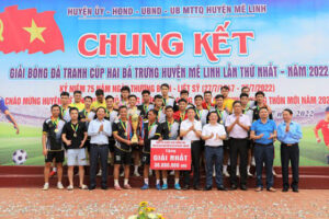 Đội FC Tiền Phong vô địch giải Bóng đá tranh cúp Hai Bà Trưng huyện Mê Linh năm 2022