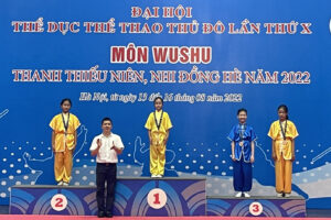 Gần 190 VĐV tham gia thi đấu môn Wushu thanh thiếu niên, nhi đồng hè 2022 – Đại hội TDTT Thủ đô lần thứ X
