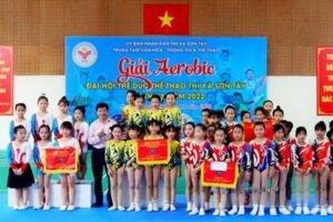 Sôi nổi Giải Aerobic thị xã Sơn Tây
