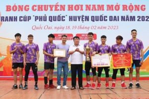 Kết thúc Giải Bóng chuyền hơi nam mở rộng tranh Cup Phủ Quốc năm 2023