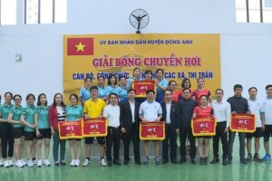 Hơn 300 VĐV dự Giải Bóng chuyền hơi công chức, viên chức huyện Đông Anh năm 2023