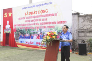 Huyện Thường Tín phát động “Giải chạy báo Hànộimới mở rộng lần thứ 48 – Vì hòa bình”