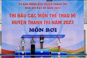 Huyện Thanh Trì tổ chức thành công Giải bơi thiếu niên, nhi đồng hè năm 2023
