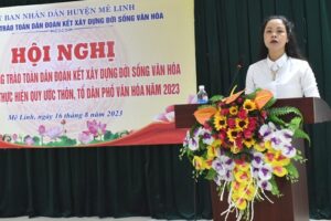 Mê Linh tổ chức hội nghị tập huấn phong trào “Toàn dân đoàn kết xây dựng đời sống văn hóa”
