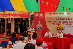 Quận Long Biên tổ chức hội thảo khoa học về giá trị lịch sử – văn hóa di tích Đình ngoài Mai Phúc phường Phúc Đồng