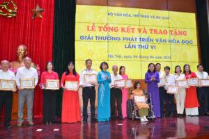 Trao giải thưởng Phát triển Văn hóa đọc lần thứ VI