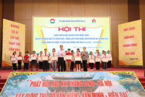 Hội thi Thiếu nhi tuyên truyền, giới thiệu sách – Đại sứ văn hoá đọc và Trưng bày triển lãm sách nghệ thuật huyện Ba Vì năm 2024