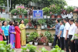 Thị trấn Văn Điển có mô hình điểm “Nhà văn hóa xanh- sạch – đẹp- nở hoa”
