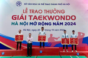 Phúc Thọ xếp thứ Nhất toàn đoàn Giải Taekwondo Hà Nội mở rộng 2024