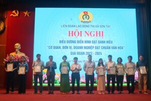 75 cơ quan, đơn vị, doanh nghiệp đạt chuẩn văn hóa trên địa bàn thị xã Sơn Tây, giai đoạn 2023 – 2024
