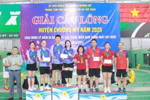 180 vận động viên tranh tài Giải Cầu lông huyện Chương Mỹ năm 2025