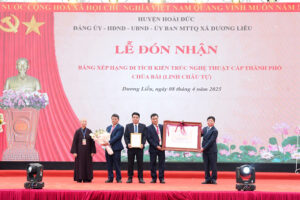 Chùa Bãi “Linh Châu tự”, huyện Hoài Đức đón nhận Bằng công nhận Di tích Kiến trúc nghệ thuật cấp thành phố