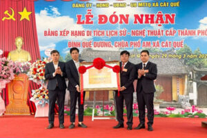 Xã Cát Quế, huyện Hoài Đức tổ chức Lễ đón nhận bằng xếp hạng Di tích Lịch sử – nghệ thuật cấp thành phố Đình Quế Dương và Chùa Phổ Am