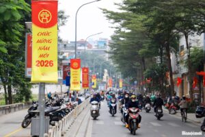 Thủ đô Hà Nội rực rỡ pa nô, áp phích chào năm mới 2026