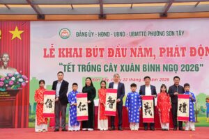 Phường Sơn Tây tổ chức Lễ khai bút đầu năm và phát động Tết trồng cây năm 2026.