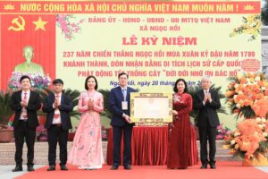 Kỷ niệm 237 năm Chiến thắng Ngọc Hồi, đón nhận Bằng xếp hạng Di tích lịch sử cấp quốc gia Di tích lịch sử địa điểm chiến thắng Ngọc Hồi