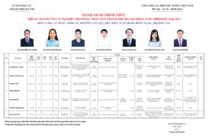 Những người ứng cử đại biểu Hội đồng nhân dân thành phố Hà Nội khóa XVII nhiệm kỳ 2026 – 2031 tại Đơn vị bầu cử số 10